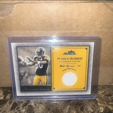 2004 Fleer #SG-PB Showcase Grace Plaxico Burress Game Worn Jersey