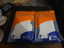 NEW - 2 Pair NanoSocks Nano Socks 3D Compression - Size 2 NANOMX-WT-2  WHITE