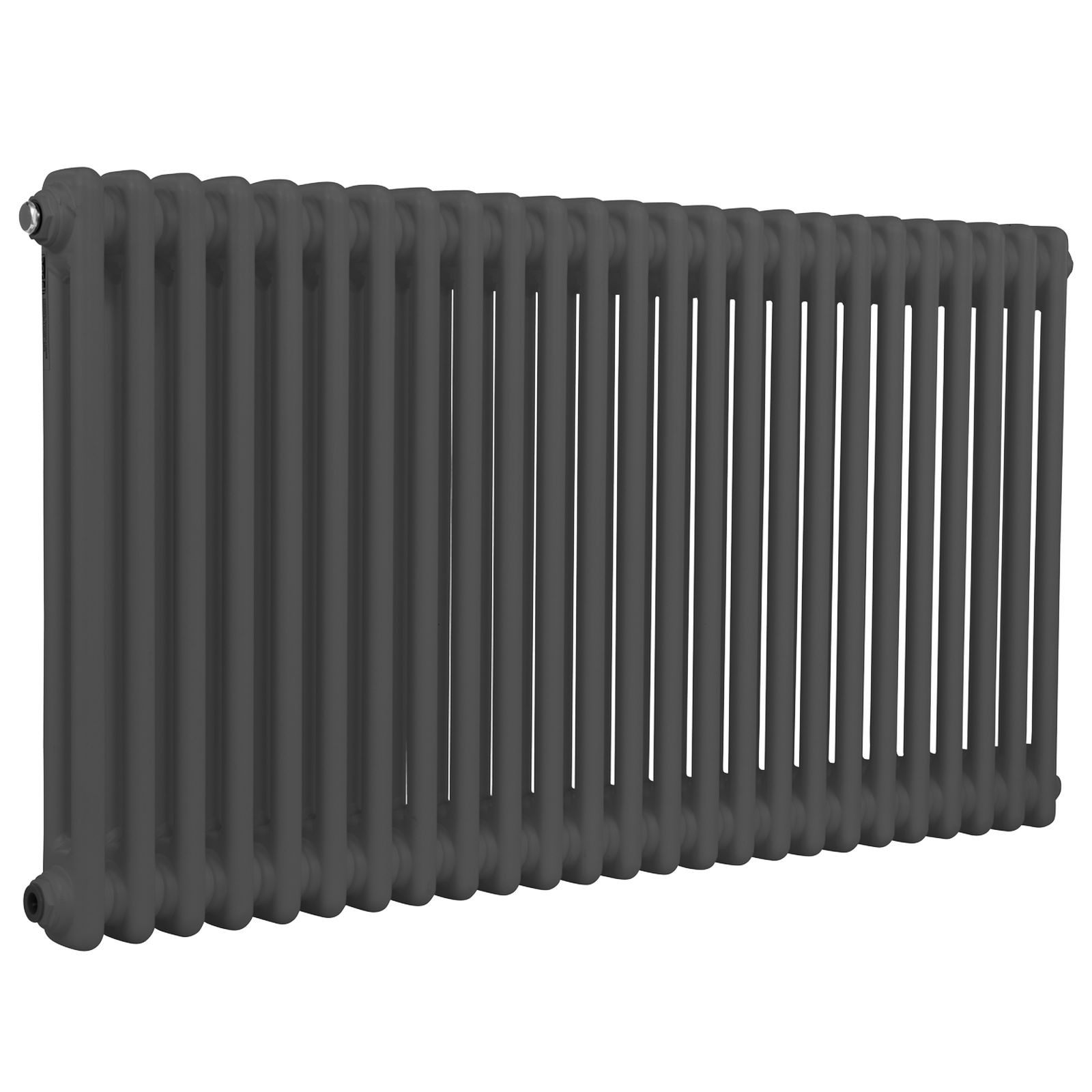 Baridi Horizontal Traditional 2 Column Radiator 600 x 1147mm Anthracite - DH360