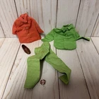 Vintage Barbie Ken Casual All Stars Outfit 1514 Orange Green Tops Pants Sears