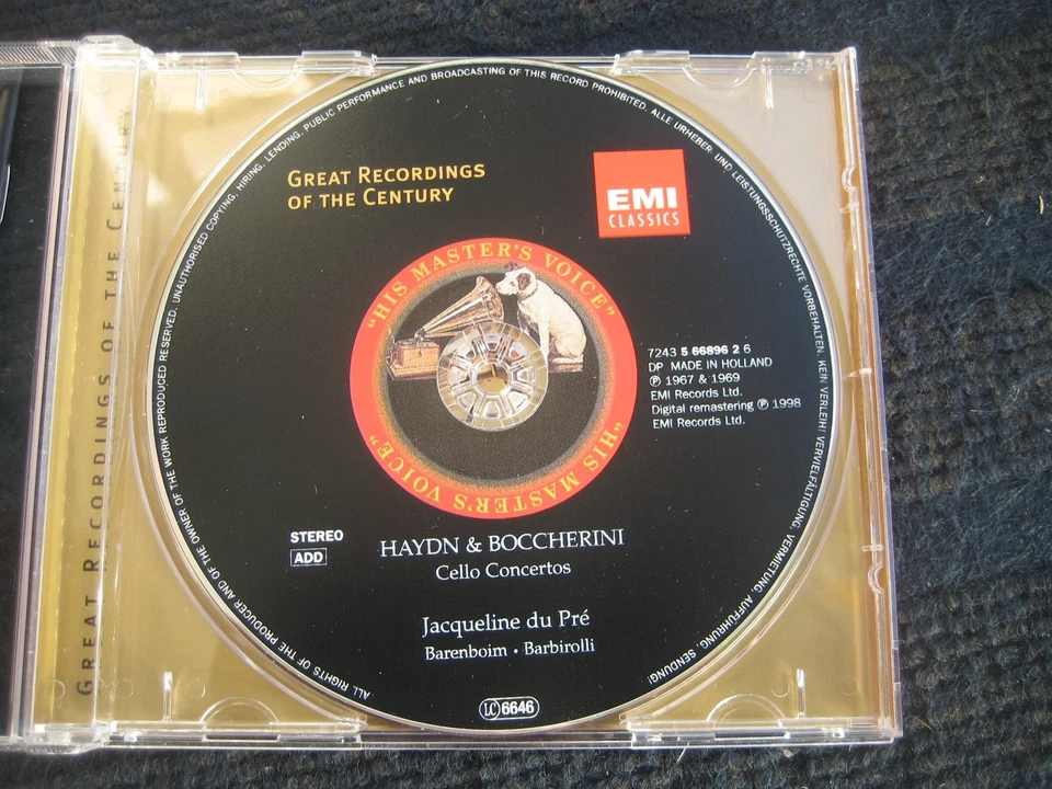 CD  HAYDN & BOCCHERINI  Cello Concertos  Jacqueline du Pré  Daniel Barenboim  Nw - Bild 2 von 4