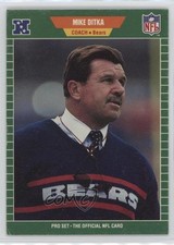 1989 Pro Set Mike Ditka (No Hall of Fame Stripe on Front) #53 HOF 1ln0