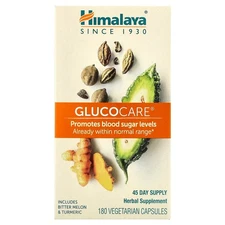Himalaya GlucoCare 180 Vegetarian Capsules Dairy-Free, Gluten-Free, GMP Quality