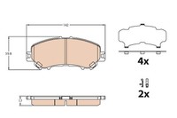 Bremsbelagsatz Scheibenbremse Vorderachse FüR Nissan Rogue