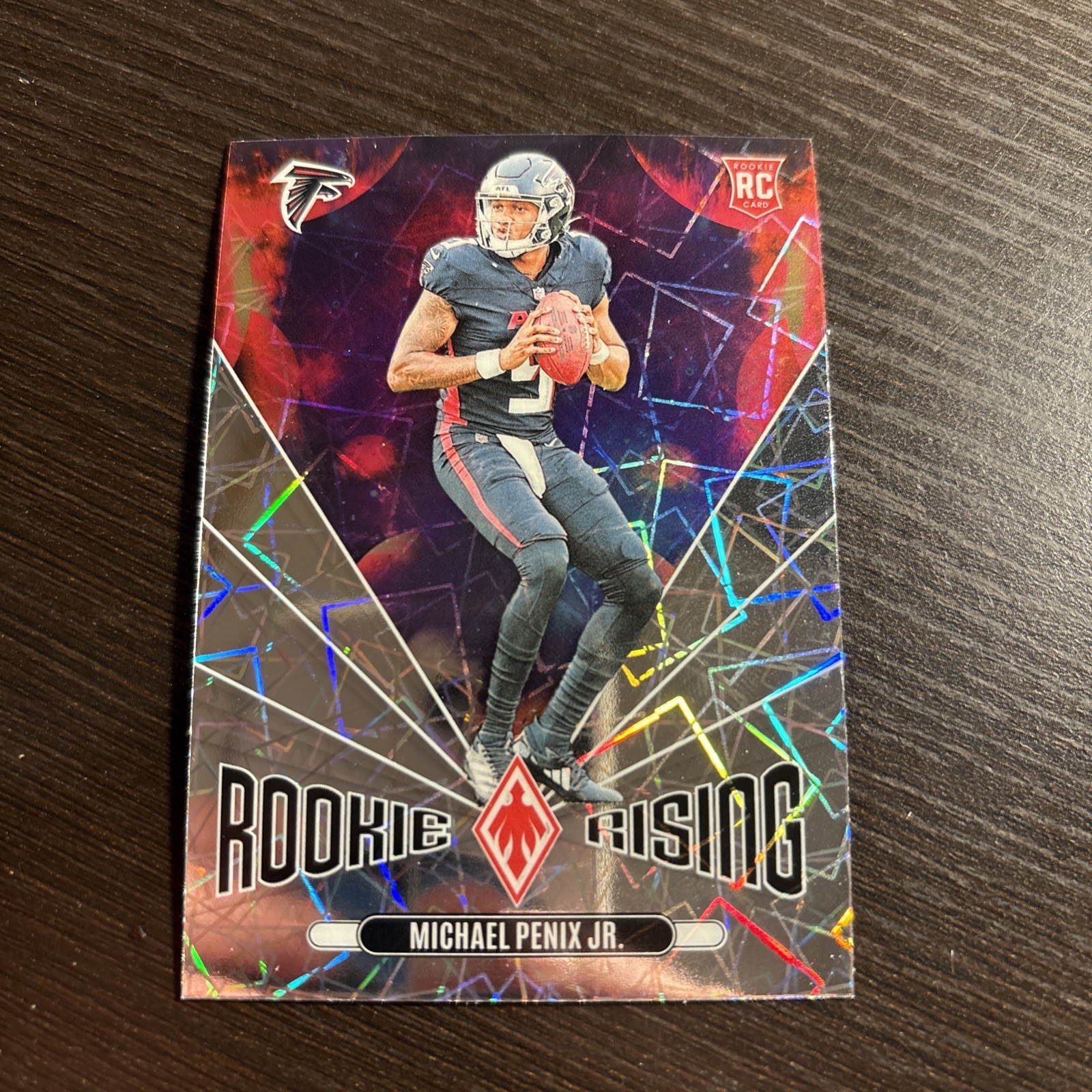 Michael Penix Jr #RR-MPJ 2024 Panini Phoenix Rookie Rising Lazer Atlanta Falcons