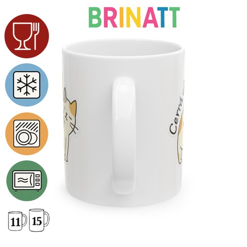 Ceramic Mug - Cerra el Asterisco - Cat - Funny Coffee Lover Gift, Cup, Office - Picture 5 of 9