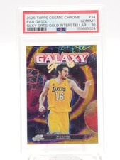 PAU GASOL 2025-26 TOPPS COSMIC CHROME GALAXY GREATS GOLD /50 #GG-34 PSA 10 Q7242