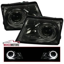 Smoke Projector Headlights Fits 1998-2000 Ford Ranger Halo Ring Lamps Leftright Smoke Projector Headlights Fits 1998-2000 Ford Ranger Halo Ring Lamps Leftright