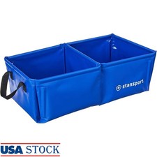 Multi-Purpose Folding Outdoor Double Sink Portable Washing Rinsing Camp Gear New