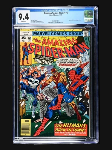 Amazing Spider-Man #174 Marvel 1977 CGC 9.4 WP / Early Punisher & Hitman App.