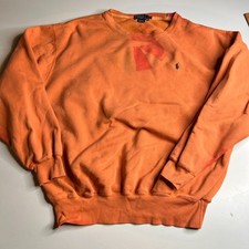 Vintage Polo Ralph Lauren Crewneck Sweatshirt Orange XL USA Classic