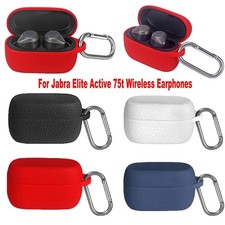 Silicone Protective Case Cover Box For Jabra Elite Active 75t Wireless Earphones