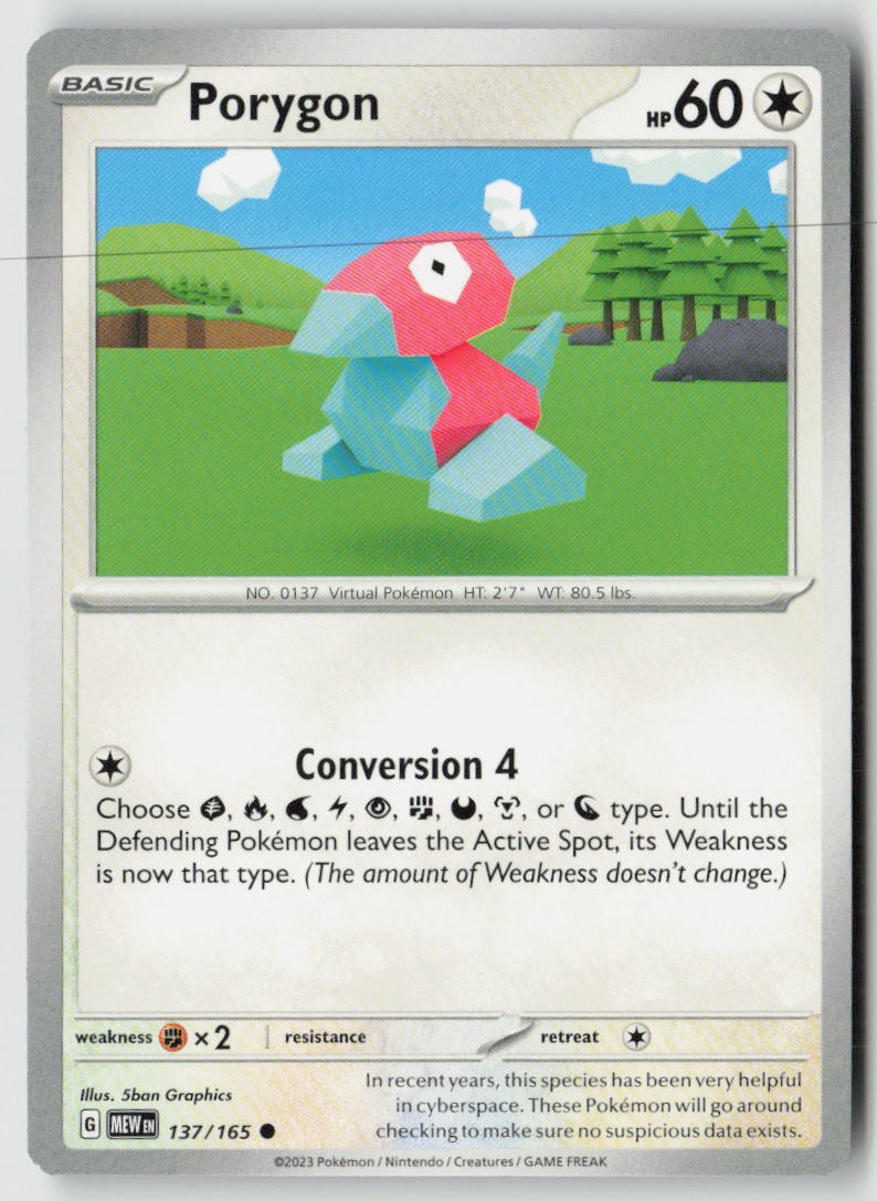 151 Porygon 137/165 NM