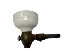Vintage Porcelain Brass Water Drinking Fountain Bubbler