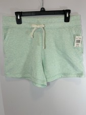 NWT 32 Degrees COOL Women's Lightweight Fleece Lounge Shorts M Heather Green