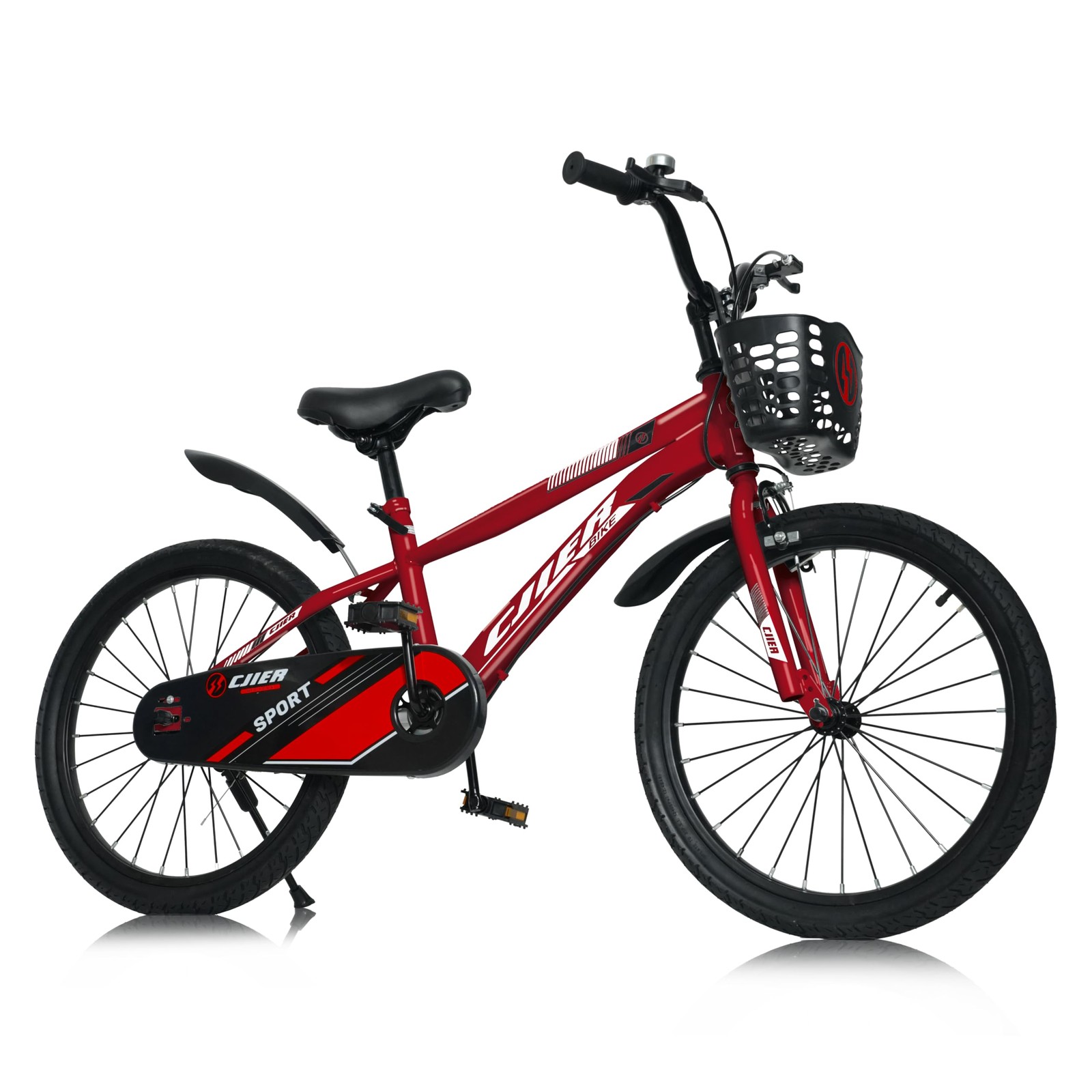 (New) 14 16 20 Inch Kids Mountain Bike with Kickstand,Basket, Carbon Steel Frame (109.99 USD)