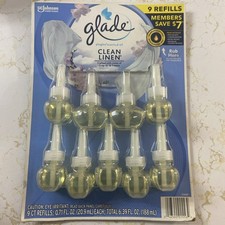 Glade PlugIns Scented Oil Refill,Essential Oil Infused Wall Plug In,6.39 fl,9 ct