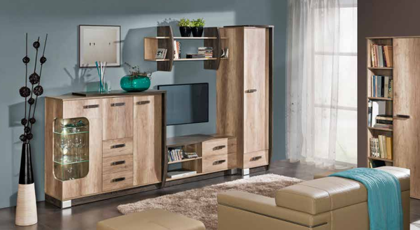 Wohnwand WohnwäNde Set Kommode Schrank Tv StäNder Regal Wohnzimmer 6Tlg. MöBel-image