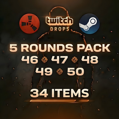 Rust Twitch Drops - Round 46-50 | 34 Items