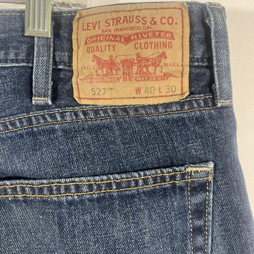 Levis 527 Jeans Mens Size 40x30 Blue Boot Cut Actual 39x30 - Picture 5 of 7