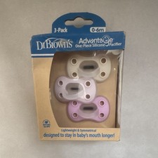 Dr Brown's Advantage One Piece Silicone Paci 0-6m 3 Pack 