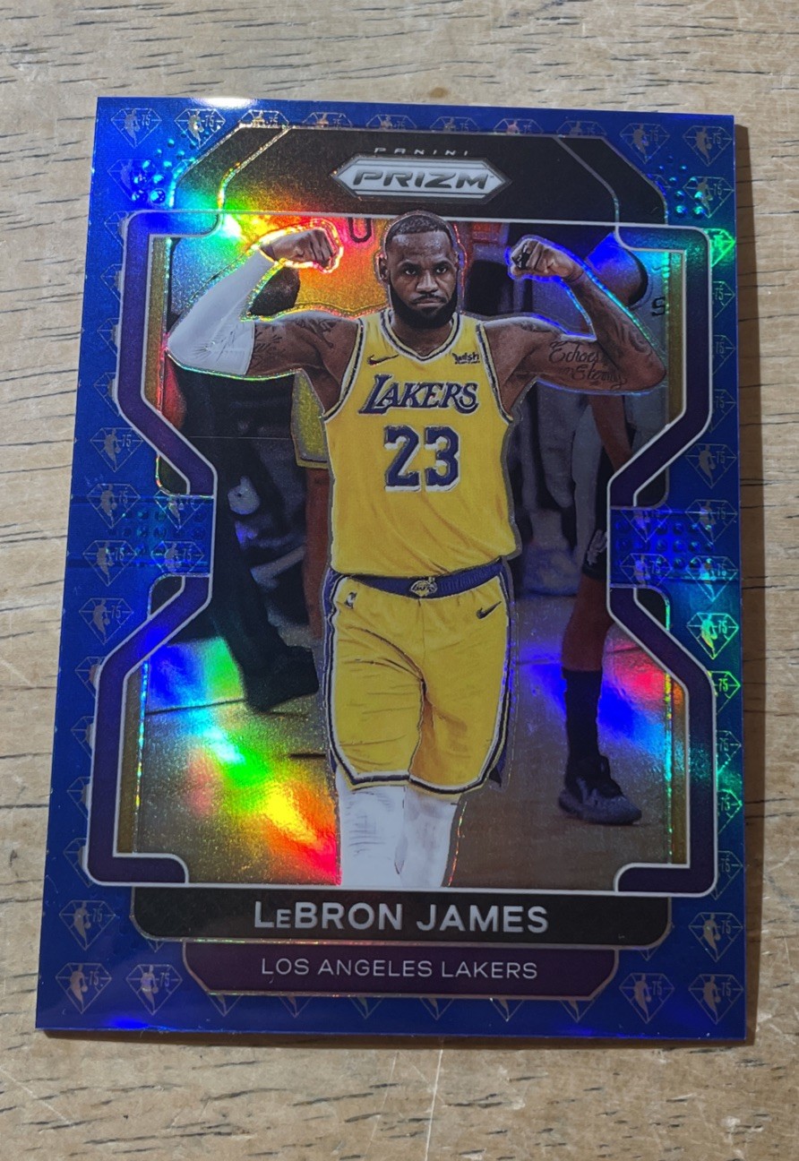 2021 Panini Prizm Lebron James 75th Anniversary Diamond Blue Lakers Mint 💎 #91