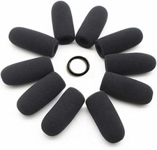 10 Pack Soft Mic Foam Covers Windscreens for David Clark M-4/M-7 Black