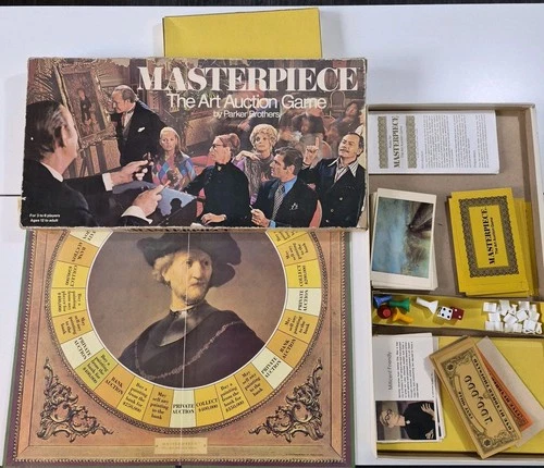 Vintage Masterpiece The Art Auction Game Parker Brothers 1970 Missing 1 Player