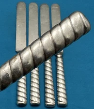 5 pc 1886 DUNDEE Silverplated 9.5" BLUNT END DINNER KNIVES 1847 Rogers Bros