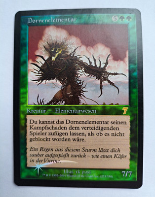 Wizards of the Coast Magic: The Gathering Dornenelementar 7. Edition Foil DE 7/7