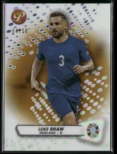 Luke Shaw 2023 Topps Pristine Road To Euro 2024 Pristine Gold Refractors #46 /50