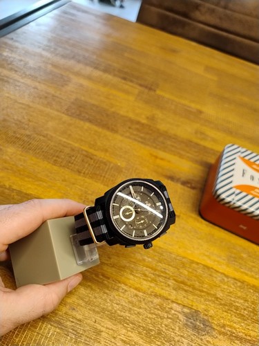 Fossil Uhr Chronograph Herren, Machine, FS4656, neue Batterie, Box, Textil Band - Bild 6 von 17