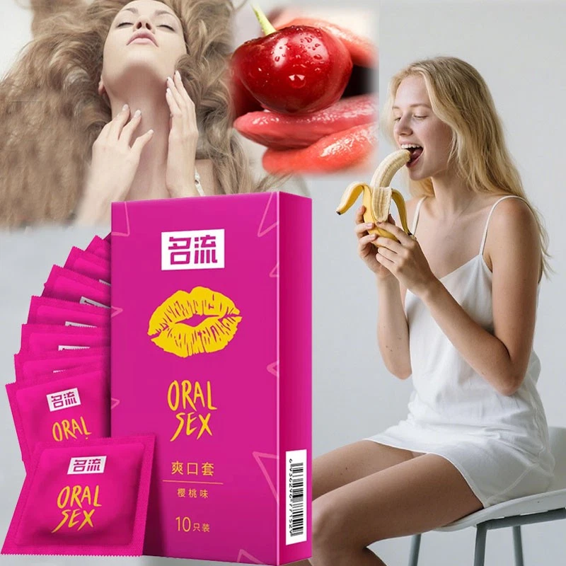 10-50 peças preservativos para sexo oral sabor cereja látex manga boquete EUA - Imagem 4 de 4