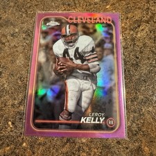 2024 Topps Chrome Football Complete #34 Leroy Kelly Pink Refractor