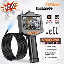 LCD Endoscope 1080P HD Industrial Borescope 4.3inch 8mm Inspection Snake Camera