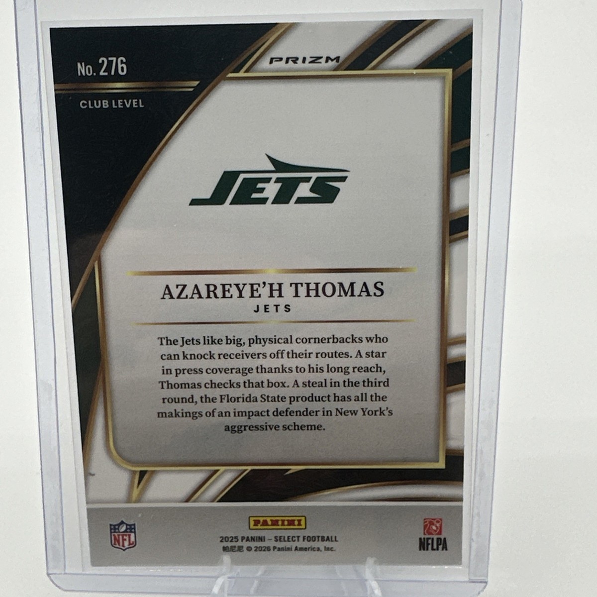 2025 Panini Select Azareye'h Thomas red white blue Club Level