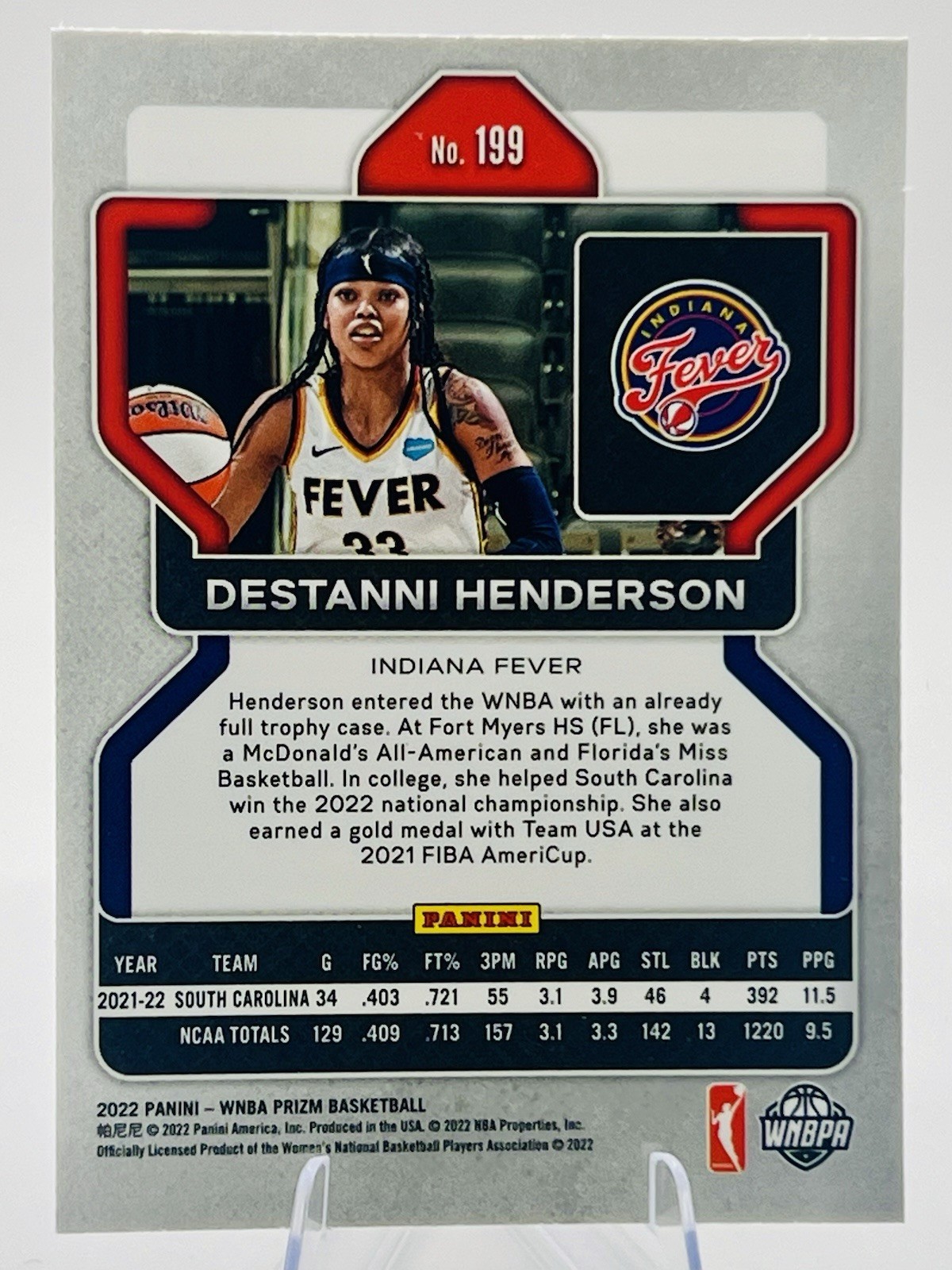 🔥 2022 Panini Prizm WNBA - Destanni Henderson #199 (RC) NM/MT 🔥 view 2