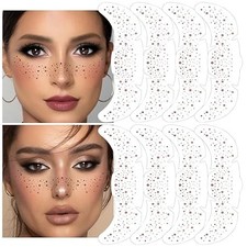 8Ps Face Glitter Speckles Patches, Rose Gold Glitter Freckles Face B0DNXGJF8K