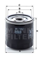 MANN-FILTER W7032 Ölfilter für DACIA INFINITI MERCEDES-BENZ RENAULT