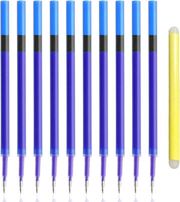 10Er Radierbare Ersatzminen Für Click-Stifte, 0,5 Mm Blau Gelschreibermine, Komp