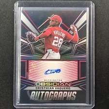 2023 Chronicles MLB CRISTHIAN VAQUERO Obsidian Auto Electric Etch Red #CV