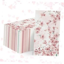 Sping Valentine Disposable Paper Decorative Guest Napkins, Pink Blossoms 100