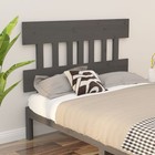 Bed Headboard Grey Solid Pinewood 163.5x3x81 cm Rustic Solid Wood Panel Design.
