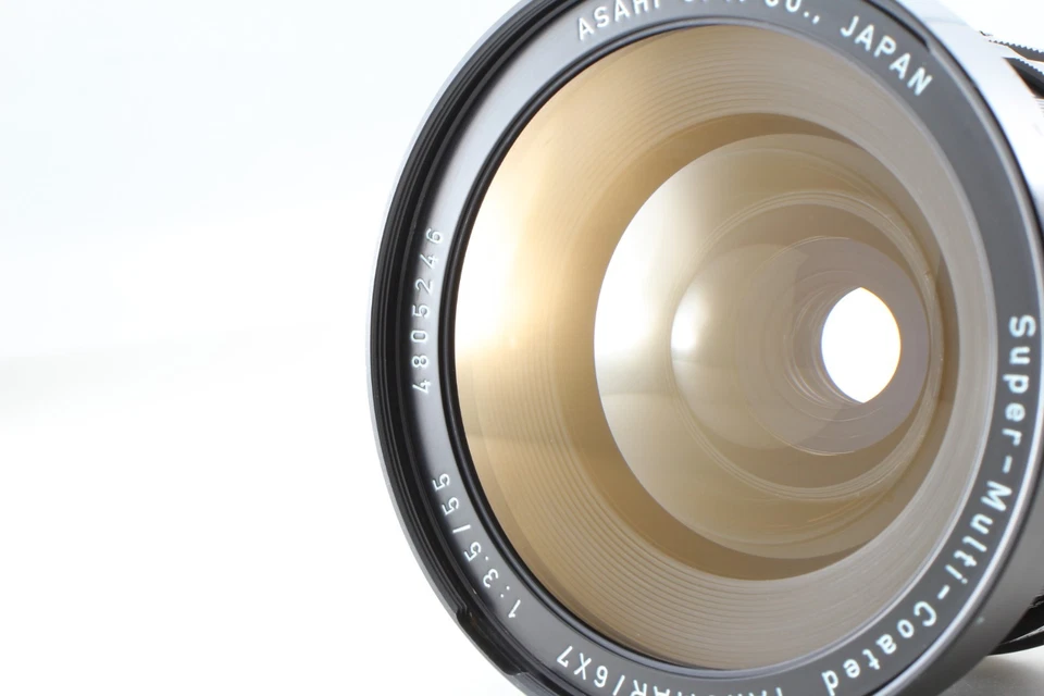 【Quasi come nuovo con filtro cappuccio】 PENTAX 6x7 SMC Takumar 55 mm f3.5 obiettivo 67 II dal GIAPPONE - Immagine 3 di 4