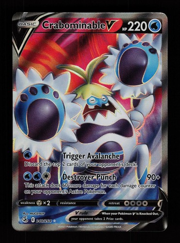 Crabominable V 248/264 Holo Ultra Rare Fusion Strike Pokemon Cards