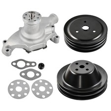 Short Water Pump 23 Groove Crankshaft Pulley Kit For Sbc Chevy 283 305 350 Swp