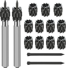 15 PCS Rotary Set Double Sided, HSS 3/8" Spot Weld Remover Drill Bits Hex She...