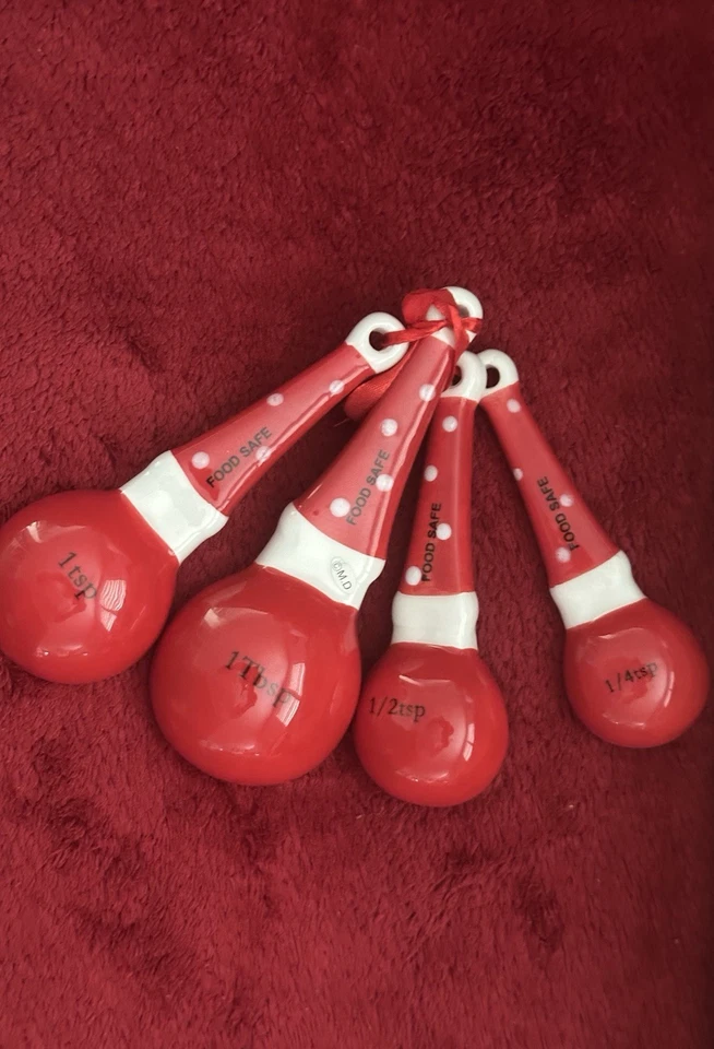 Jolly Jar Santa Ceramic measuring Christmas spoons 4 pc. set - Image 2 of 2