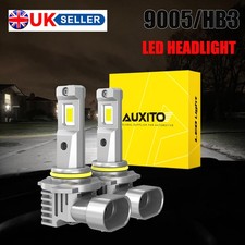 AUXITO 2x HB3 9005 LED Headlight Bulbs High Low Beam 50W 30000LM 6500K White NEW