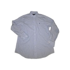 Polo Ralph Lauren Shirt Striped Long Sleeve Button Down Blue Mens XL